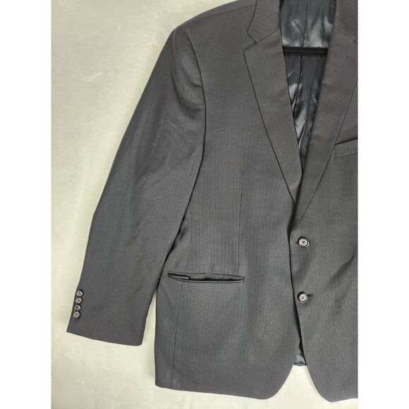 Lauren Ralph Lauren Blazer Sport Coat Men 46R Black 100% Wool 2 Button Jacket - Picture 2 of 12